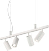 Lampadario-Moderna-Dynamite-Metallo-Bianco-4-Luci-Gu10-7W-3000K-Luce-Calda