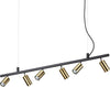 Lampadario-Moderna-Dynamite-Metallo-Ottone-6-Luci-Gu10-7W-3000K-Luce-Calda
