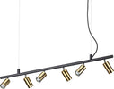 Lampadario-Moderna-Dynamite-Metallo-Ottone-6-Luci-Gu10-7W-3000K-Luce-Calda