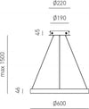 Lampadario-moderna-Gea-Luce-CRISEIDE-SP-N-LED-alluminio-sospensione