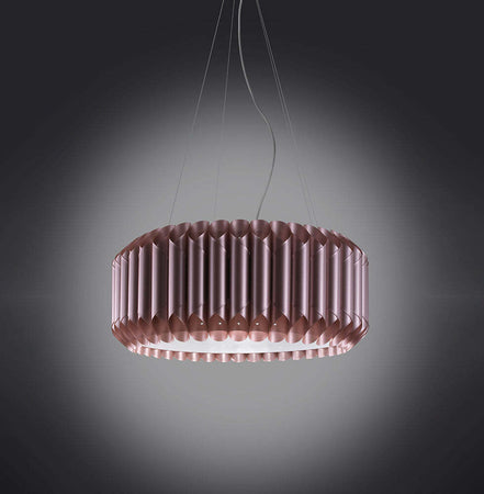 Lampadario-Moderno-3-Luci-Louise-In-Polilux-Rosa-Metallico-Made-In-Italy