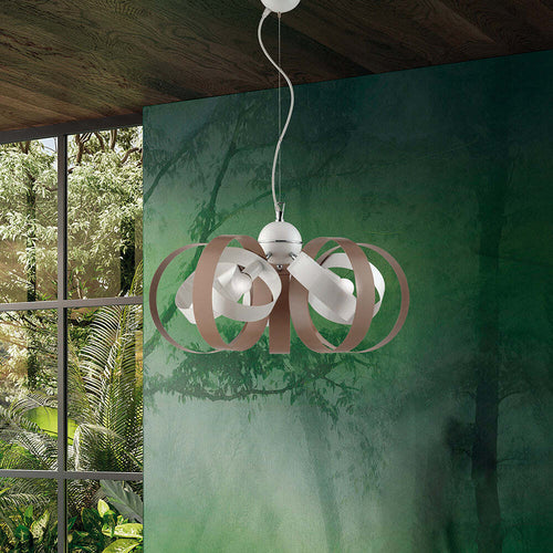 Lampadario-Moderno-5-Luci-Cerchi-Ferro-Bianco-e-Tortora-Serie-Bolla