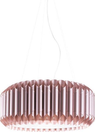 Lampadario-Moderno-5-Luci-Louise-In-Polilux-Rosa-Metallico-Made-In-Italy