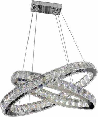 Lampadario Moderno A Sospensione Led Luce 6500k 40 W Cristalli Anelli Ovali B49 Casa, arredamento e bricolage > Illuminazione da interno > Lampadari Trade Shop italia - Napoli, Commerciovirtuoso.it