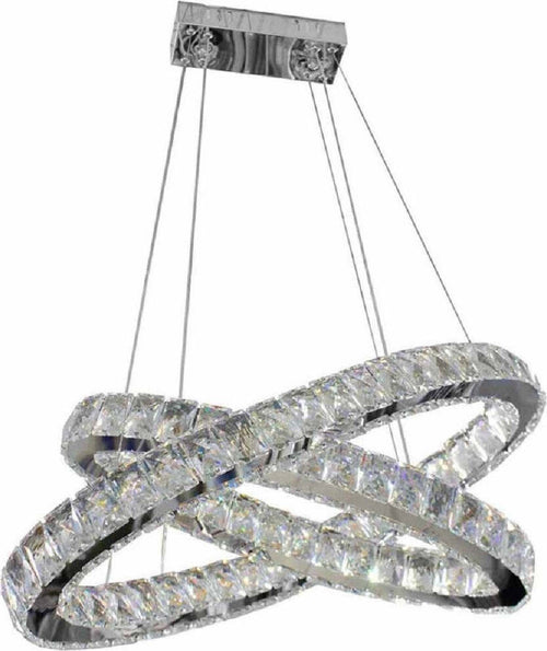Lampadario Moderno A Sospensione Led Luce 6500k 40 W Cristalli Anelli Ovali B49 Casa, arredamento e bricolage > Illuminazione da interno > Lampadari Trade Shop italia - Napoli, Commerciovirtuoso.it