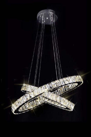 Lampadario Moderno A Sospensione Led Luce 6500k 40 W Cristalli Anelli Ovali B49 Casa, arredamento e bricolage > Illuminazione da interno > Lampadari Trade Shop italia - Napoli, Commerciovirtuoso.it