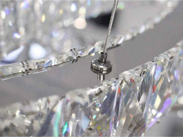Lampadario Moderno A Sospensione Led Luce 6500k 40 W Cristalli Anelli Ovali B49 Casa, arredamento e bricolage > Illuminazione da interno > Lampadari Trade Shop italia - Napoli, Commerciovirtuoso.it