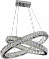 Lampadario Moderno A Sospensione Led Luce 6500k 40 W Cristalli Anelli Ovali B49 Illuminazione/Illuminazione per interni/Lampadari lampade a sospensione e plafoniere/Lampadari Trade Shop italia - Napoli, Commerciovirtuoso.it