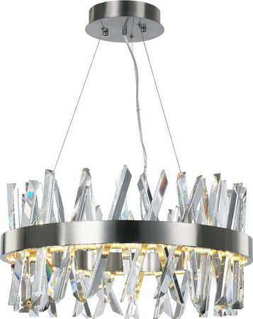 Lampadario-Moderno-Akasha-Circolare-Metallo-Nichel-Satinato-Cristallo-K9-Led-60W
