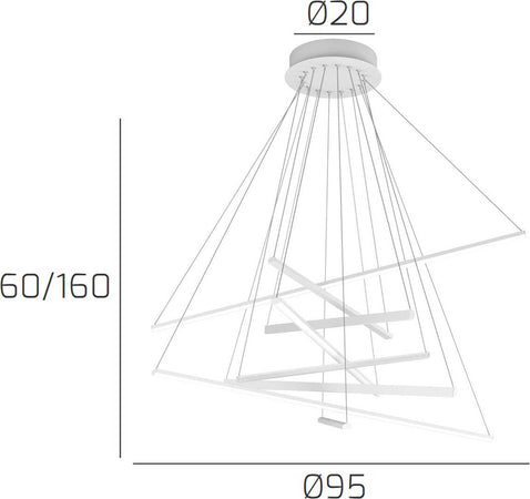 Lampadario-moderno-bianco-Top-Light-DNA-1182-S100-BI-LED-sospensione-lampada-soffitto
