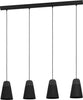 Lampadario-Moderno-Canterras-4-Luci-Acciaio-Nero