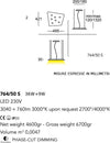 Lampadario-moderno-Cattaneo-illuminazione-FUORISQUADRA-764-50S-45W-LED-sospensione-dimmerabile-metallo-3800LM-3000°K-IP20