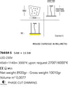 Lampadario-moderno-Cattaneo-illuminazione-FUORISQUADRA-764-64S-67.5W-LED-sospensione-dimmerabile-metallo-5700LM-3000°K-IP20