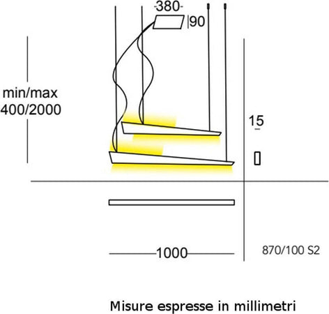 Lampadario-moderno-Cattaneo-illuminazione-KATANA-870-100S2-LED-DIMMERABILE-sospensione-biemissione-metallo-interno