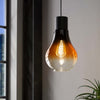 Lampadario-Moderno-Chasely-1-Luce-Acciaio-Nero-Diffusore-Marrone