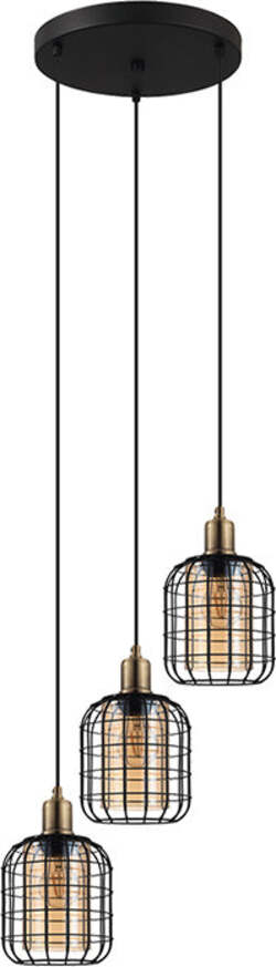 Lampadario-Moderno-Chisle-3-Luci-Acciaio-Nero