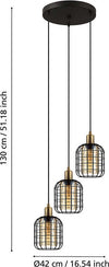 Lampadario-Moderno-Chisle-3-Luci-Acciaio-Nero