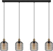 Lampadario-Moderno-Chisle-4-Luci-Acciaio-Nero