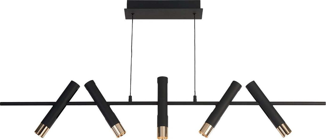 Lampadario-Moderno-Cilindro-Acciaio-Nero-Oro-Led-16W-3000K