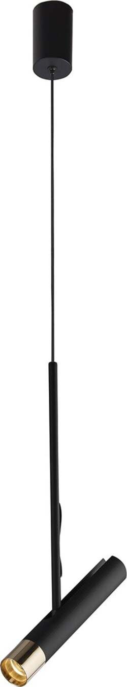 Lampadario-Moderno-Cilindro-Acciaio-Nero-Oro-Led-4W-3000K