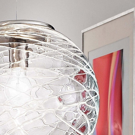 Lampadario-moderno-Due-P-illuminazione-2484-SG-E27-LED-vetro-sospensione