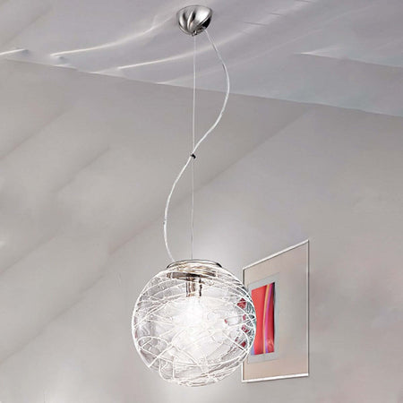 Lampadario-moderno-Due-P-illuminazione-2484-SP-E14-LED-vetro-sospensione