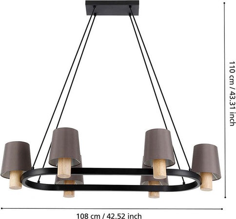 Lampadario-Moderno-Edale-6-Luci-Metallo-Nero-E-Marrone