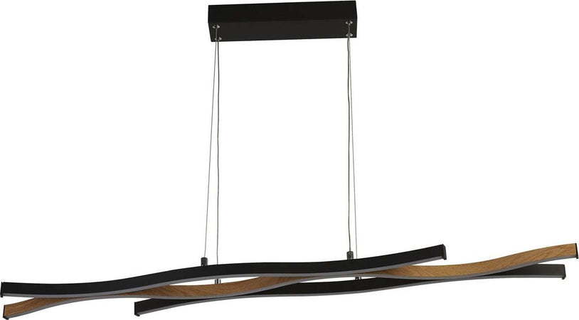 Lampadario-Moderno-Fioritura-Acciaio-Nero-Alluminio-Led-38W-2300---3000---4000K