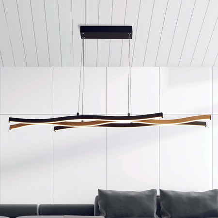 Lampadario-Moderno-Fioritura-Acciaio-Nero-Alluminio-Led-38W-2300---3000---4000K