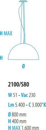 Lampadario-moderno-Fratelli-Braga-DUNE-LED-2100-S80-51W-MODULO-LED-metallo-sospensione