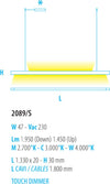 Lampadario-moderno-Fratelli-Braga-ELLE-2089-S-LED-touch-dimmer-biemissione-metallo-sospensione