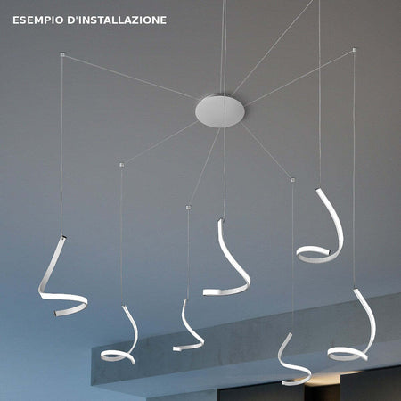 Lampadario-moderno-Fratelli-Braga-TAPE-2133-SM-5-LED-metallo-sospensione