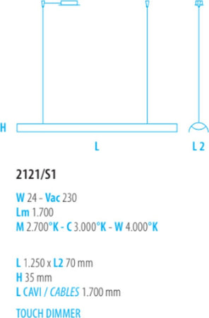 Lampadario-moderno-Fratelli-Braga-TILE-2121-S1-LED-touch-dimmer-metallo-monoemissione-sospensione