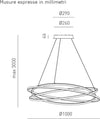 Lampadario-moderno-Gea-Luce-ATIA-SG-B-LED-alluminio-silicone-sospensione