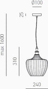 Lampadario-moderno-Gea-Luce-CLEOFE-S10-E27-LED-vetro-cobalto-lampada-sospensione
