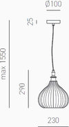 Lampadario-moderno-Gea-Luce-CLEOFE-S11-E27-LED-vetro-bianco-lampada-sospensione