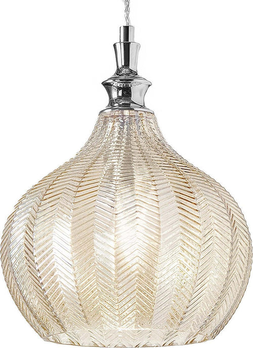 Lampadario-moderno-Gea-Luce-CLEOFE-S11-E27-LED-vetro-ocra-lampada-sospensione