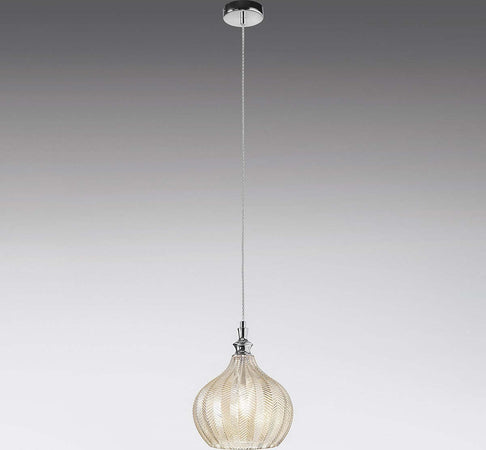 Lampadario-moderno-Gea-Luce-CLEOFE-S11-E27-LED-vetro-ocra-lampada-sospensione