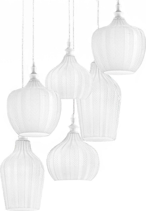 Lampadario-moderno-Gea-Luce-CLEOFE-S6-E27-LED-vetro-bianco-lampada-sospensione