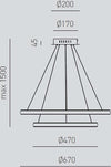 Lampadario-moderno-Gea-Luce-IOLE-S2-B-42W-LED-alluminio-sospensione