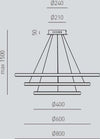 Lampadario-moderno-Gea-Luce-IOLE-S3-B-62W-LED-alluminio-sospensione