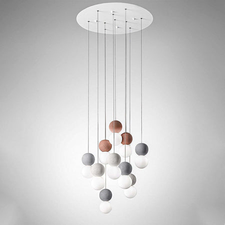 Lampadario-moderno-Gea-Luce-SFERA-S10-vetro-cemento-lampada-sospensione