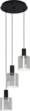 Lampadario-Moderno-Gorosiba-3-Luci-Pendenti-Acciaio-Nero