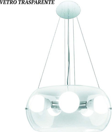 Lampadario-moderno-Ideal-Lux-AUDI-10-SP5-016863-103983-E27-LED-vetro-metallo-sospensione