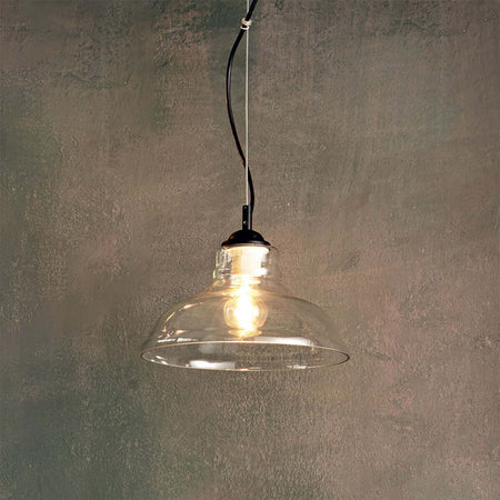 Lampadario-moderno-Ideal-Lux-BISTRO-SP1-112336-112343-E27-LED-vetro-sospensione