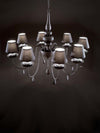 Lampadario-moderno-Ideal-Lux-BLANCHE-SP6-035581-111872-E14-LED-metallo-vetro-tessuto-sospensione