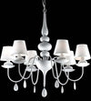 Lampadario-moderno-Ideal-Lux-BLANCHE-SP6-035581-111872-E14-LED-metallo-vetro-tessuto-sospensione
