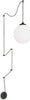 Lampadario-moderno-Ideal-Lux-BOA-SP1-160856-160863-E27-LED-vetro-metallo-decentramento-sospensione
