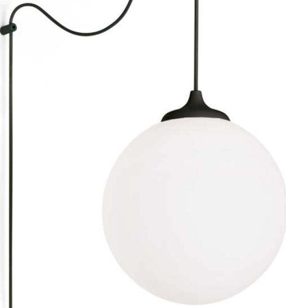 Lampadario-moderno-Ideal-Lux-BOA-SP1-160856-160863-E27-LED-vetro-metallo-decentramento-sospensione