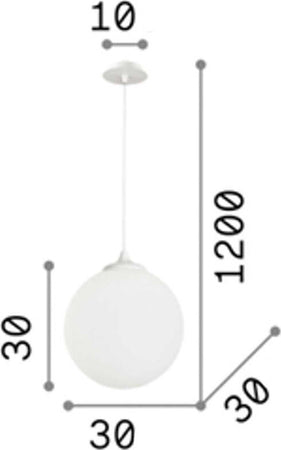 Lampadario-moderno-Ideal-Lux-BOA-SP1-160856-160863-E27-LED-vetro-metallo-decentramento-sospensione